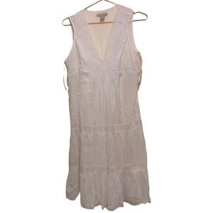 𝅺jonathan Martin white boho dress. Size 8